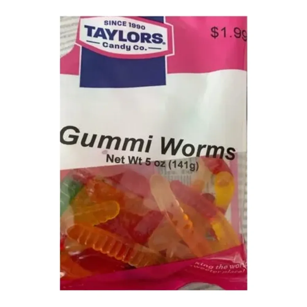 743779209495 TAYLORS GUMMI WORMS 4Z - Image 1
