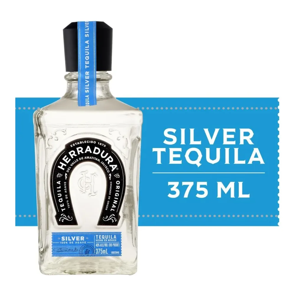 744607010603 HERRADURA TEQ SILVER 375ML - Image 1