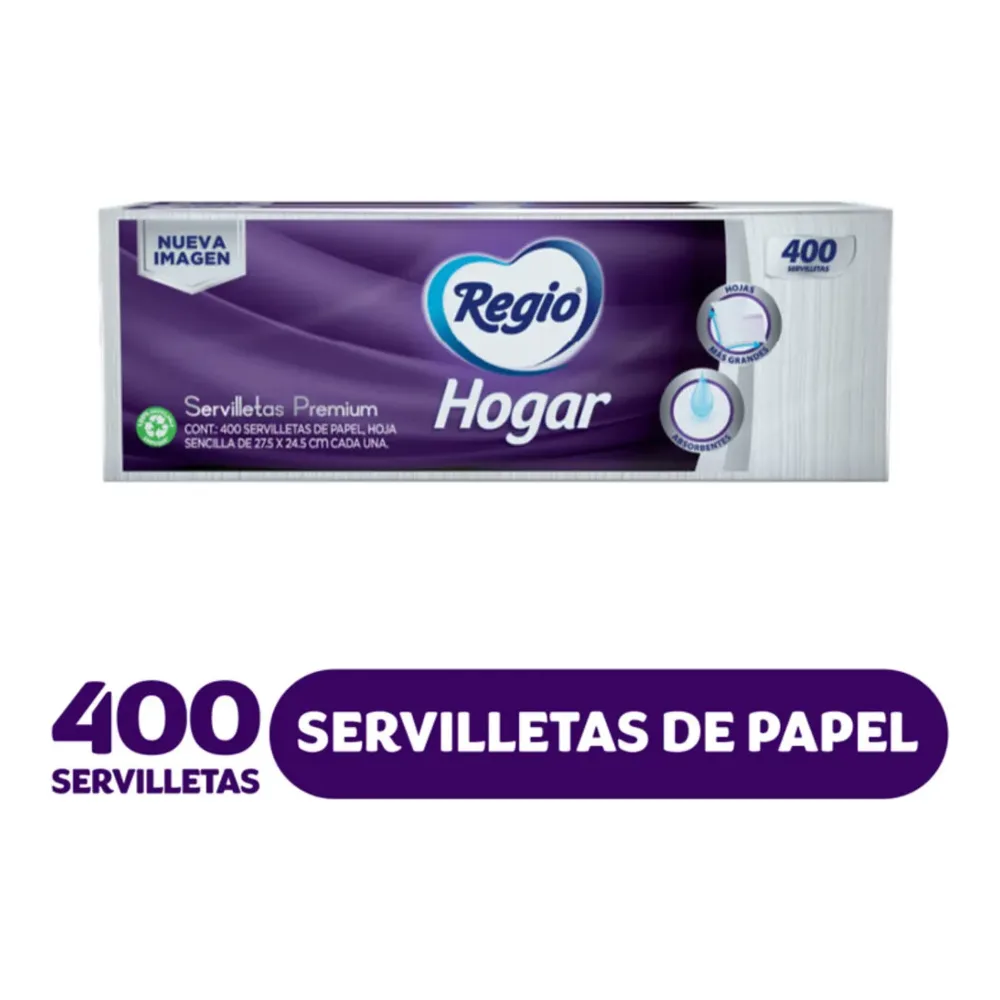 7501036626286 REGIO SERVILLETAS PREMIUM 400CT - Image 1