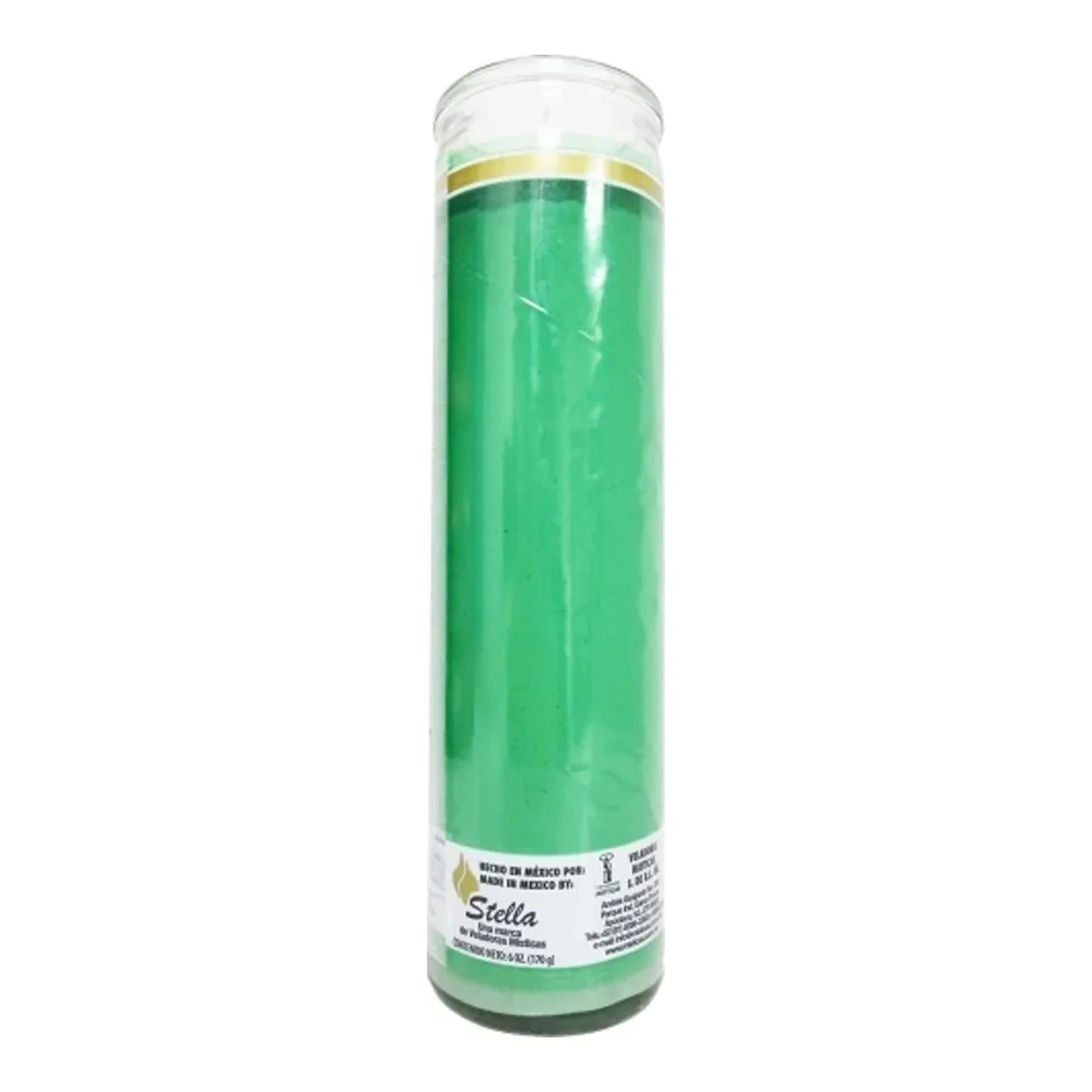 7506196203483 CANDLE - COLOR GREEN /VERDE - Image 1