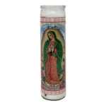 CANDLE - VIRGEN DE GUADALUPE BLANCA
