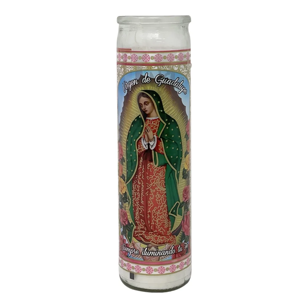 7506196258698 CANDLE - VIRGEN DE GUADALUPE BLANCA - Image 1