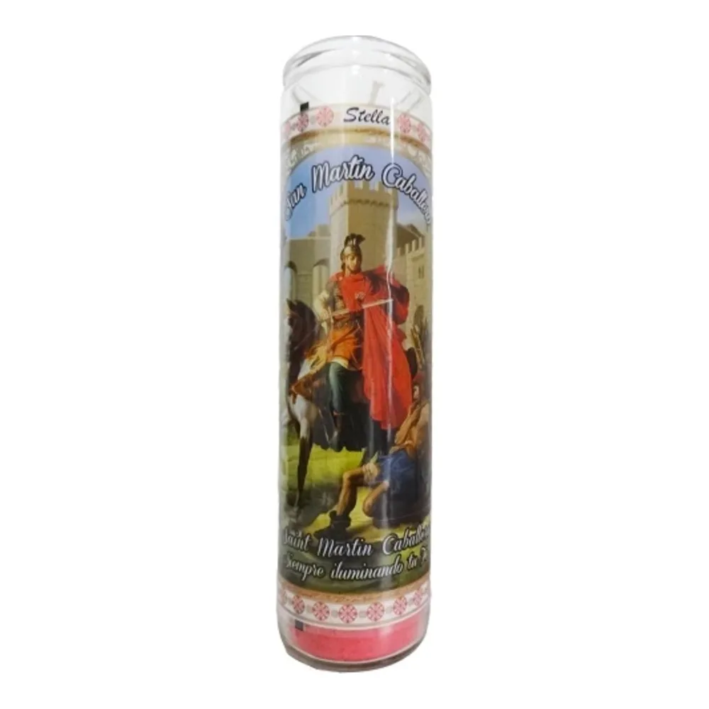 7506196260059 CANDLE - SAN MARTIN CABALLERO RED - Image 1