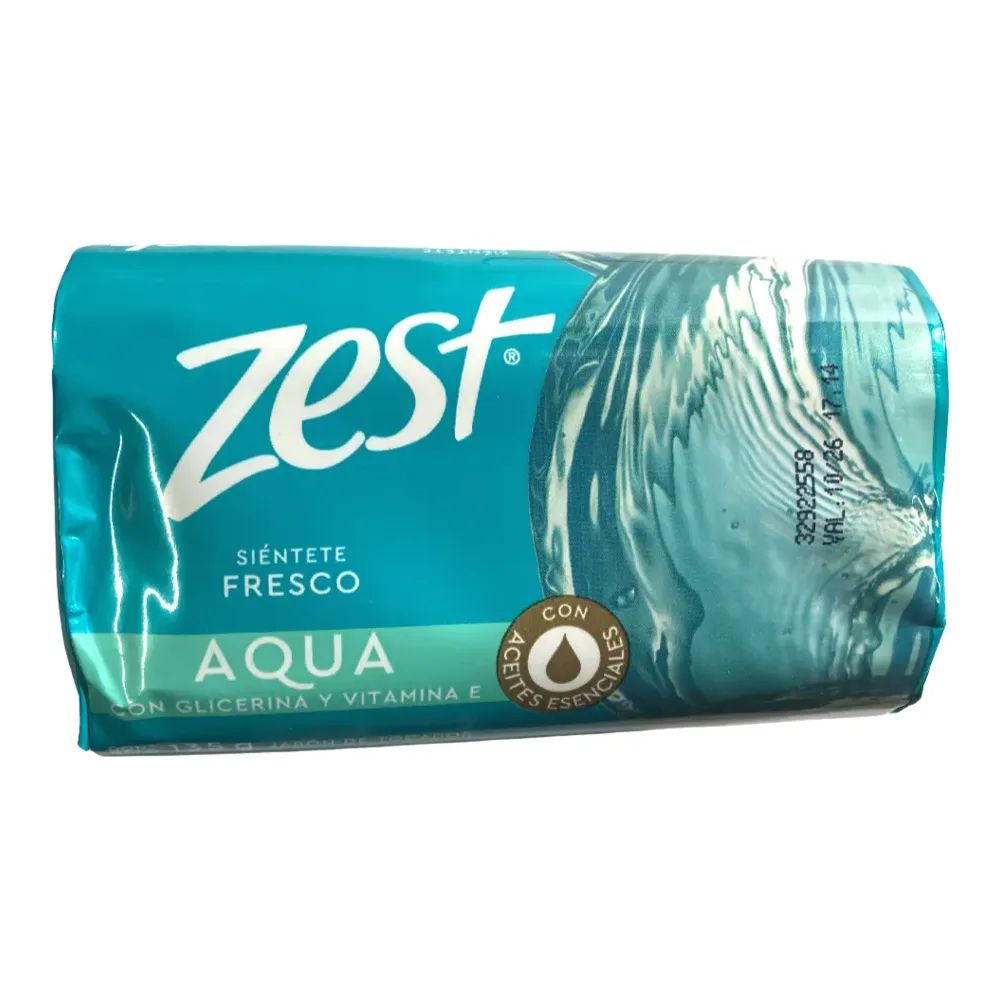 7506306245990 ZEST BAR SOAP AQUA 135G - Image 1