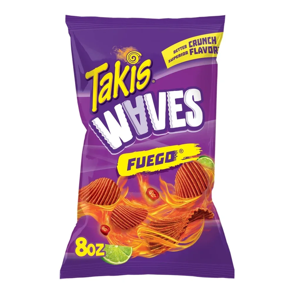 757528045388 BARCEL TAKIS WAVES FUEGO 8Z - Image 1