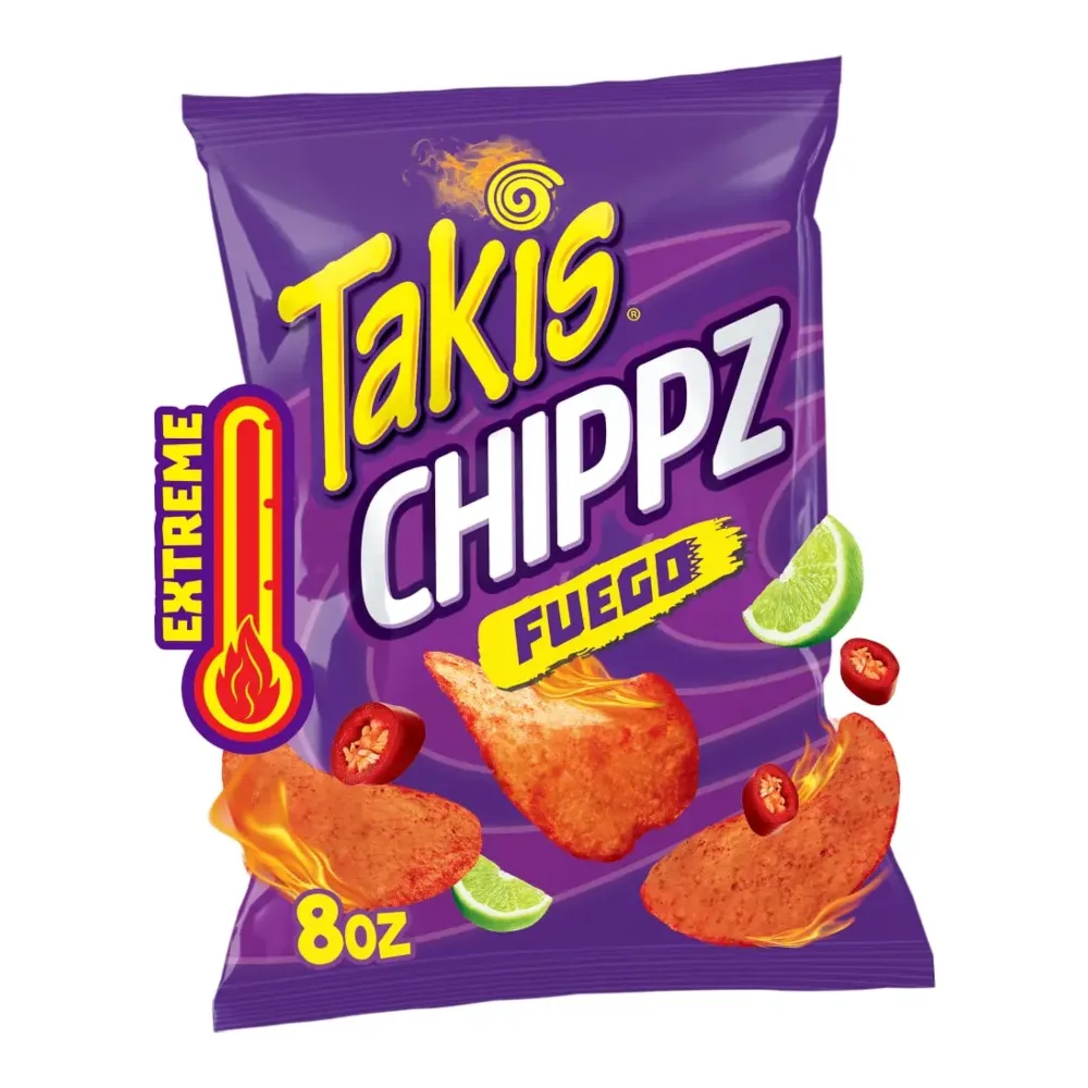 757528048242 BARCEL TAKIS CHIPPZ FUEGO 8Z - Image 1