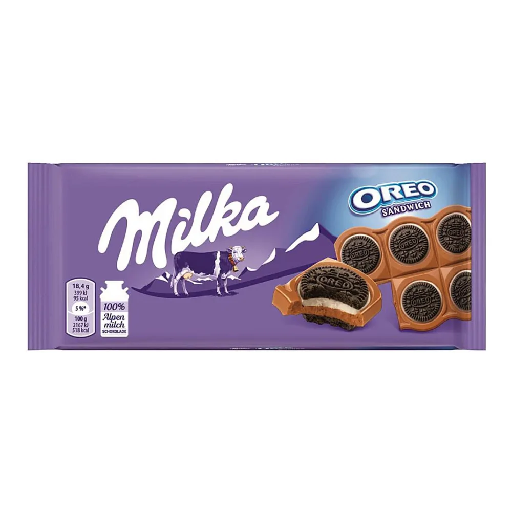 7622210999658 MILKA OREO SANDWICH CHOCO .92GR - Image 1