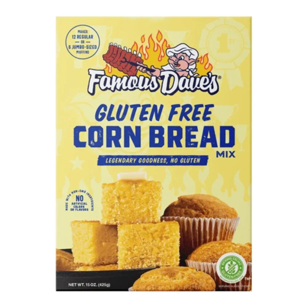 780993121653 FAMOUS DAVE GF CORN BREAD MX 15Z - Image 1