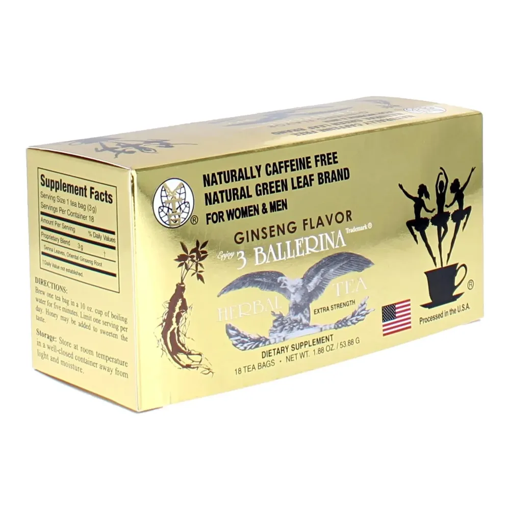 781308001301 TE 3 BAILERINA GINSENG SLIM TEA 18PK - Image 1