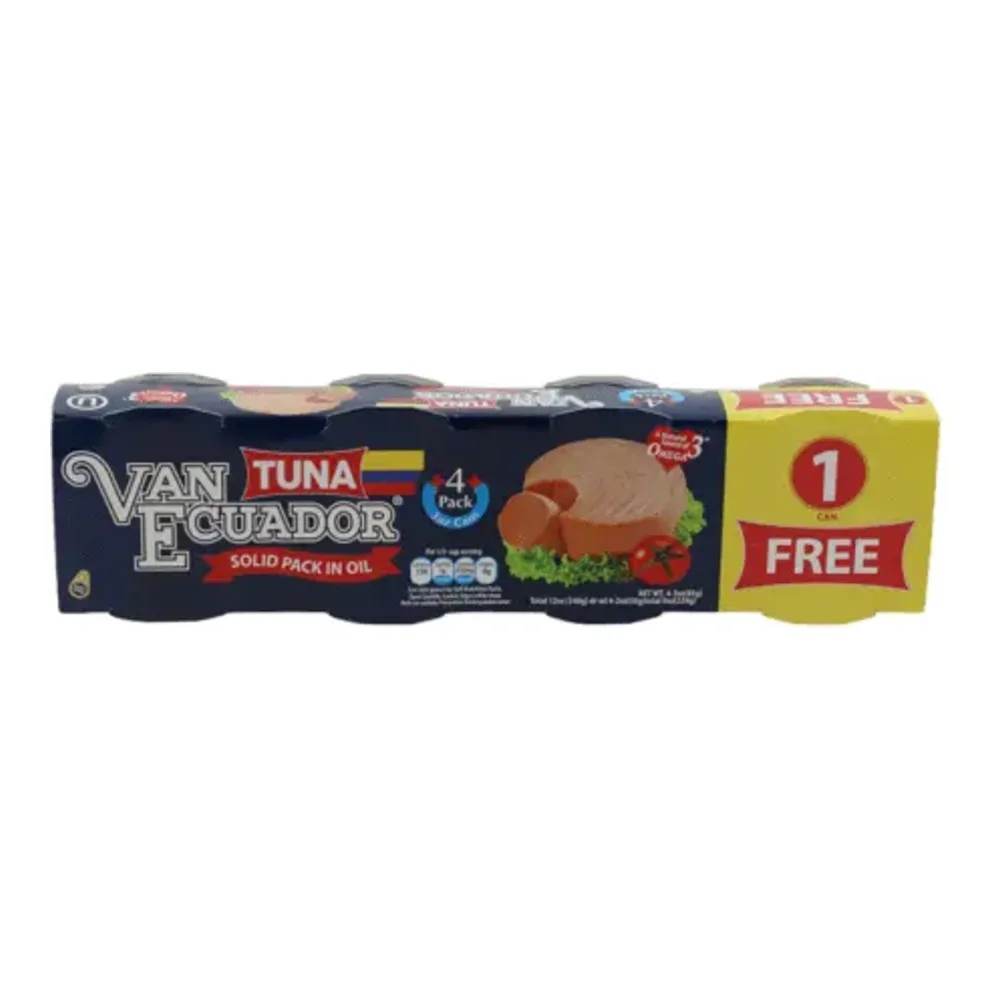 7862100780755 VAN ECUADOR ATUN EN ACEITE 4PK - Image 1