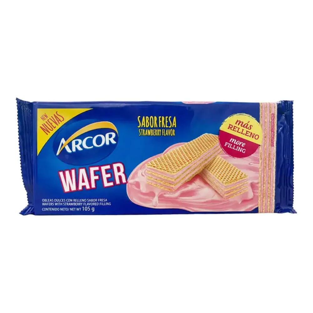 7896058258448 ARCOR WAFER STRAWBERRY 3Z - Image 1