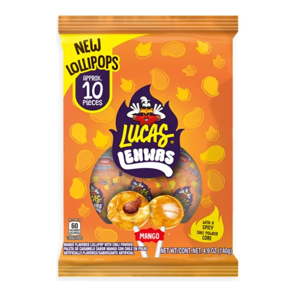 810008801277 ALDAMA LUCAS LOLLIPOPS MANGO 4Z - Image 1