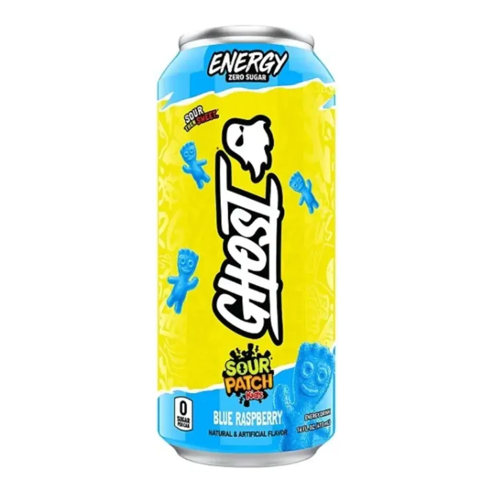 810028295988 GHOST ENERGY SOUR PATCH BLUE RASP 16Z - Image 1
