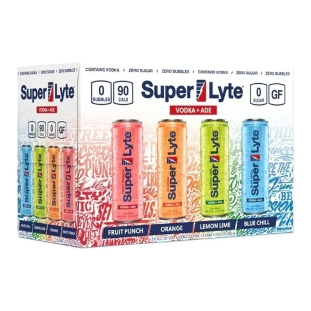 810171361967 SUPER LYTE VODKA MIX FLAVORS 12Z/8PK - Image 1