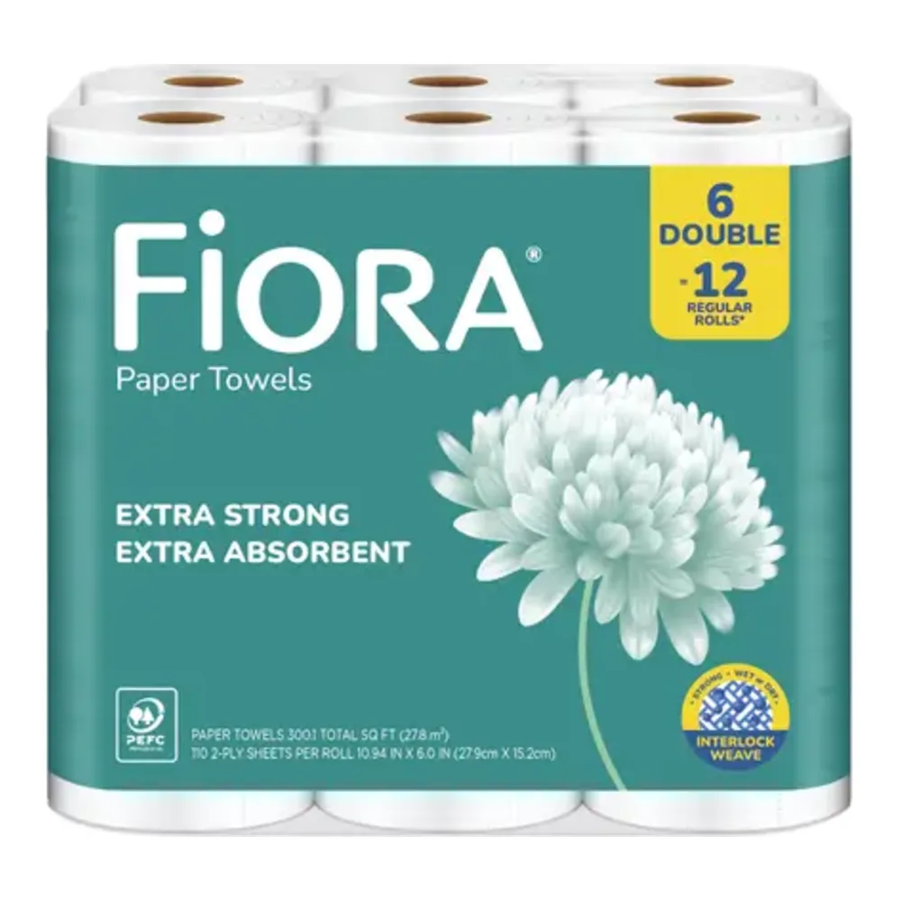 810326015318 FIORA DBL KITCHEN TOWELS 6PK - Image 1