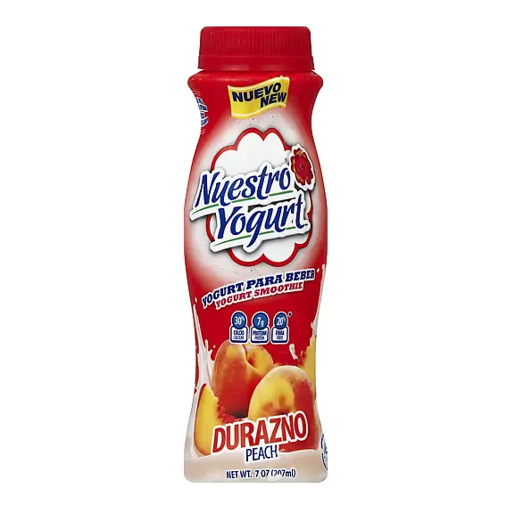 814633018062 NUESTRO YOGURT PEACH 7Z - Image 1