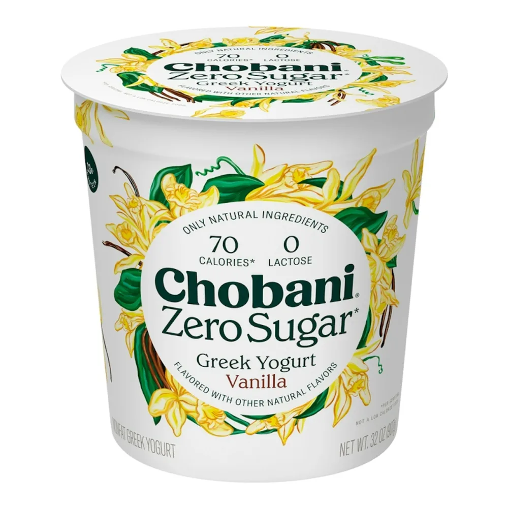 818290018571 CHOBANI ZERO SGR VANILLA 32Z - Image 1