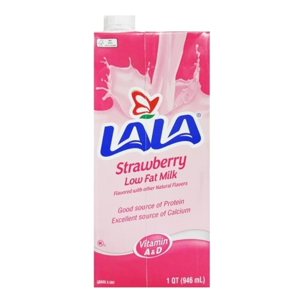 819393021383 LALA STRAWBERRY MILK 1QT - Image 1