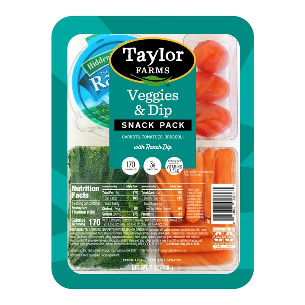 824862008161 TAYLOR FARMS VEGGIE DIP TRAY 7Z - Image 1