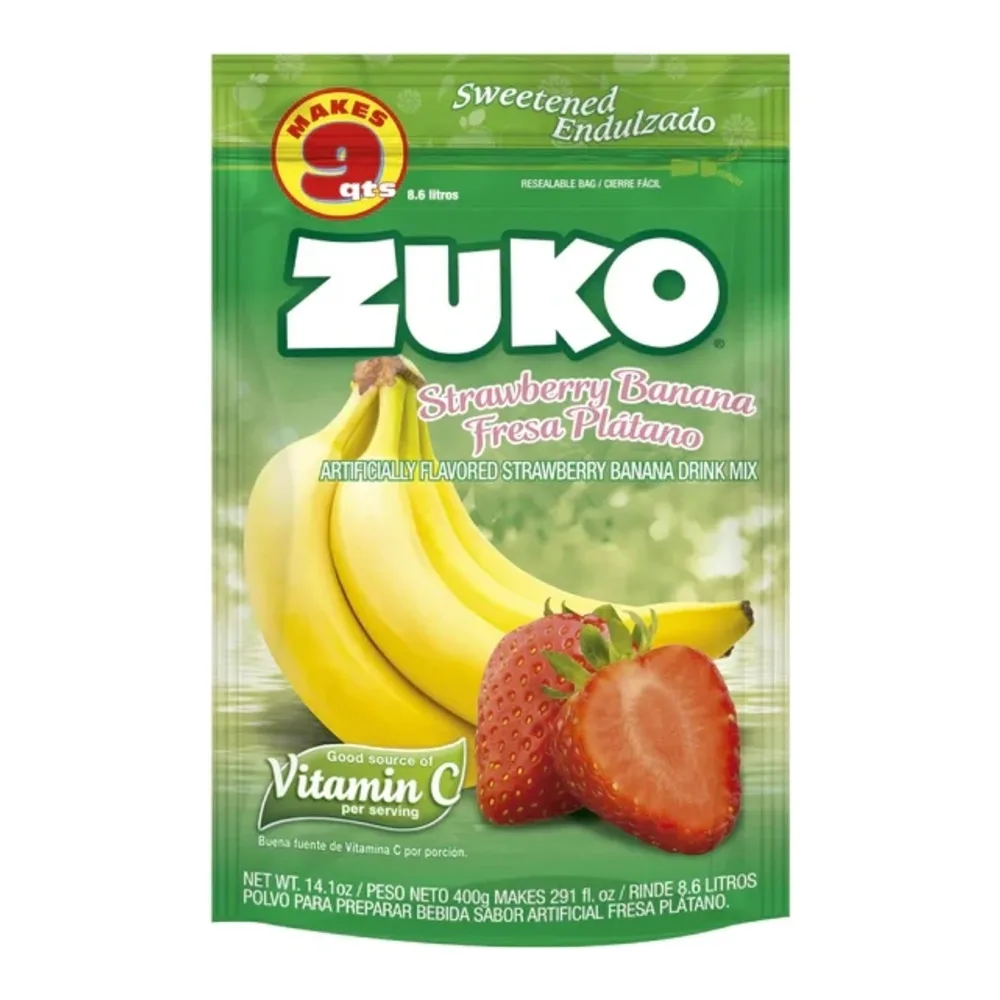 830108001018 ZUKO STRAWBERRY BANANA 14.1Z - Image 1