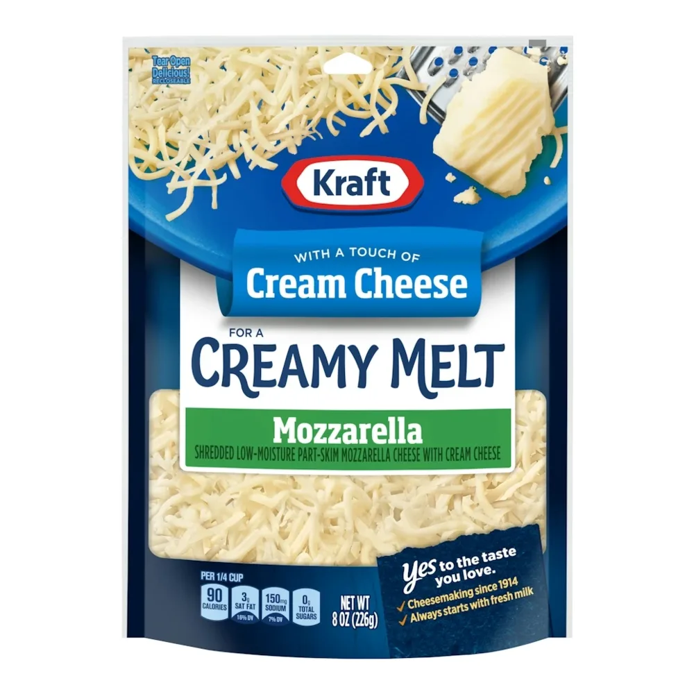 840370901619 KRAFT SHRED FF MOZZ CRM CHS 8Z - Image 1