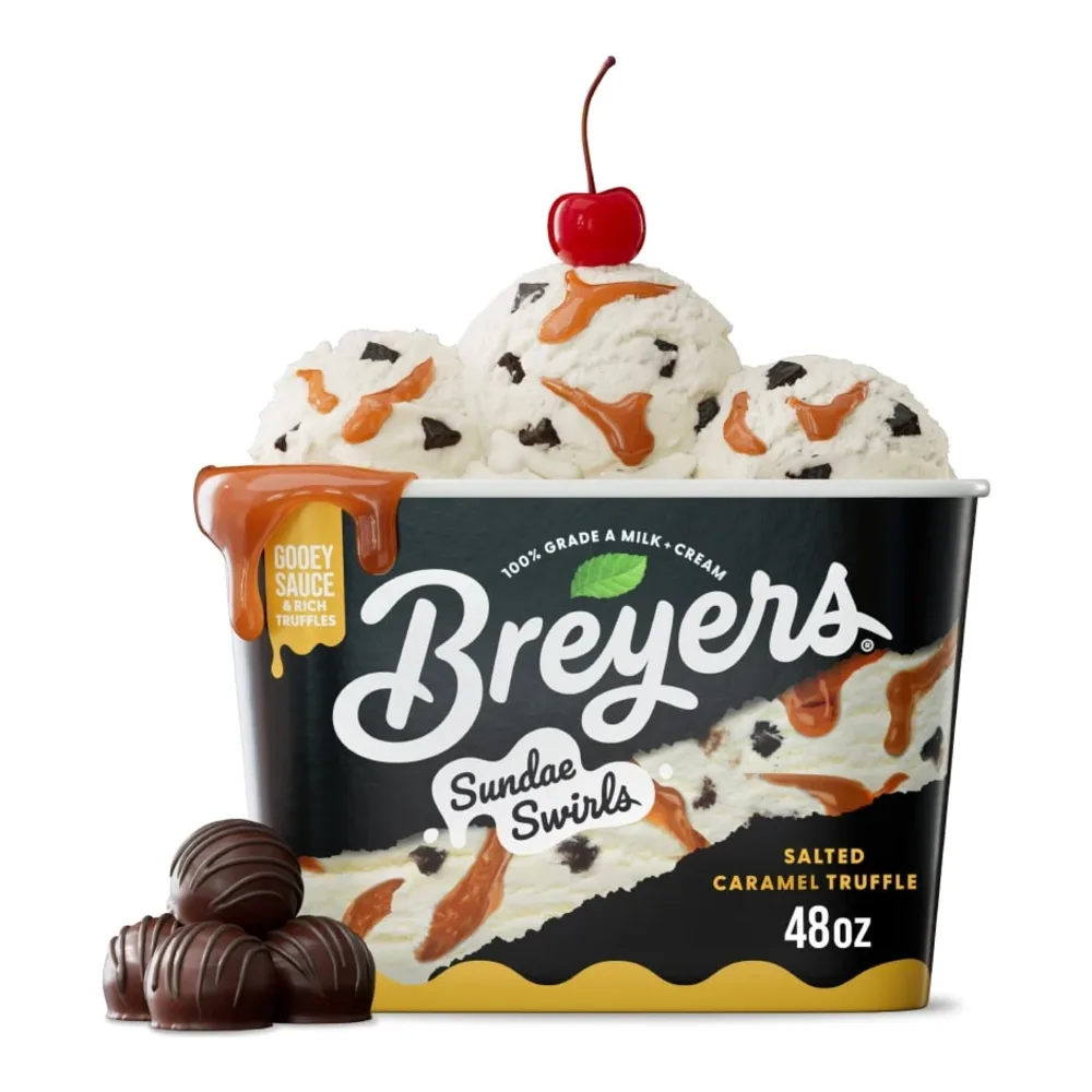 840473400255 BREYERS SUNDAE SWIRLS SALT/CARM/TRUFFLE 48Z - Image 1