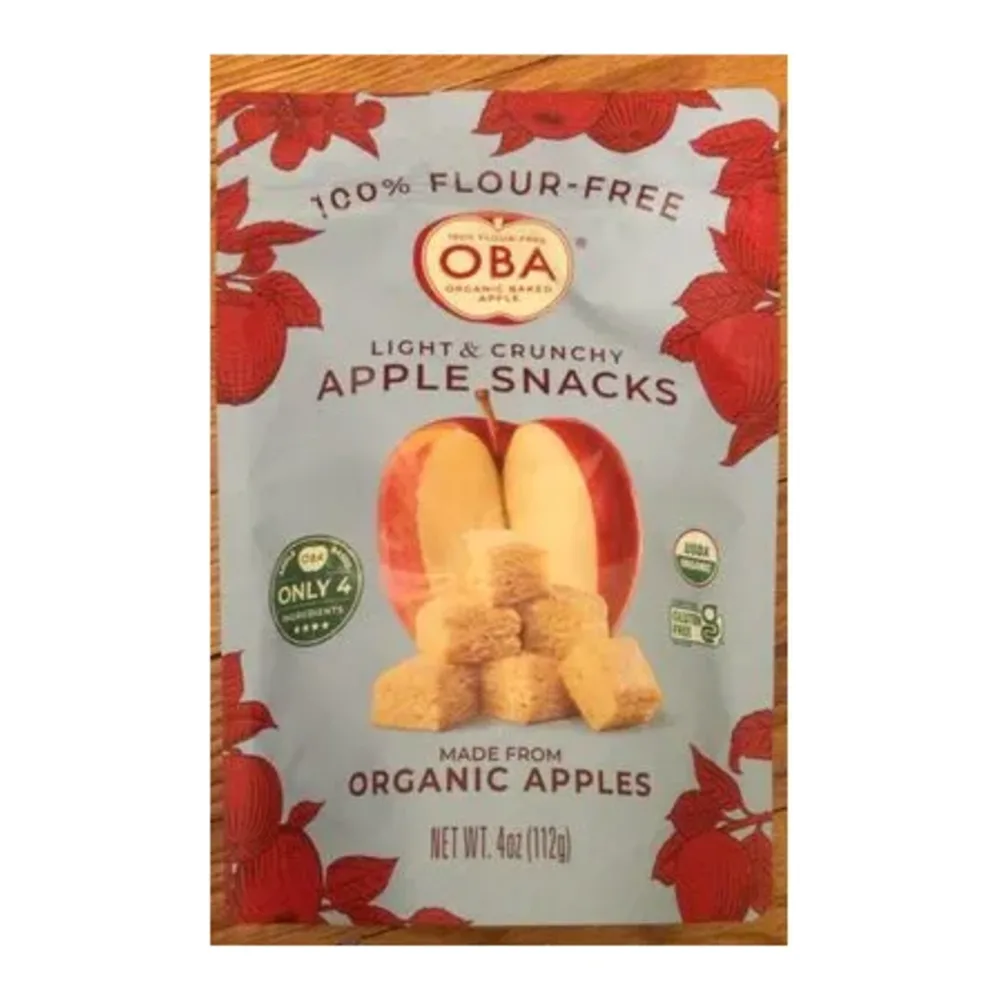 850010462417 OBA ORGANIC APPLE SNACKS 4Z - Image 1