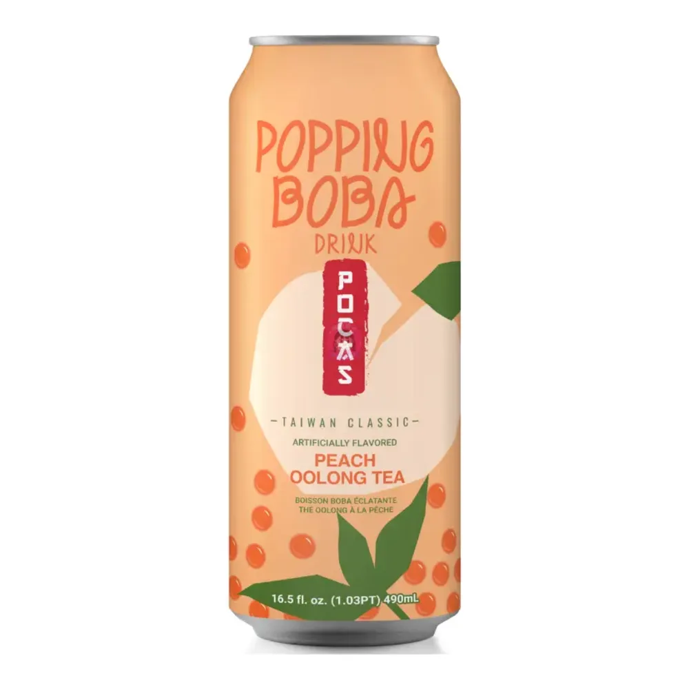 850023692856 POCAS BOBA TEA PEACH 16Z - Image 1