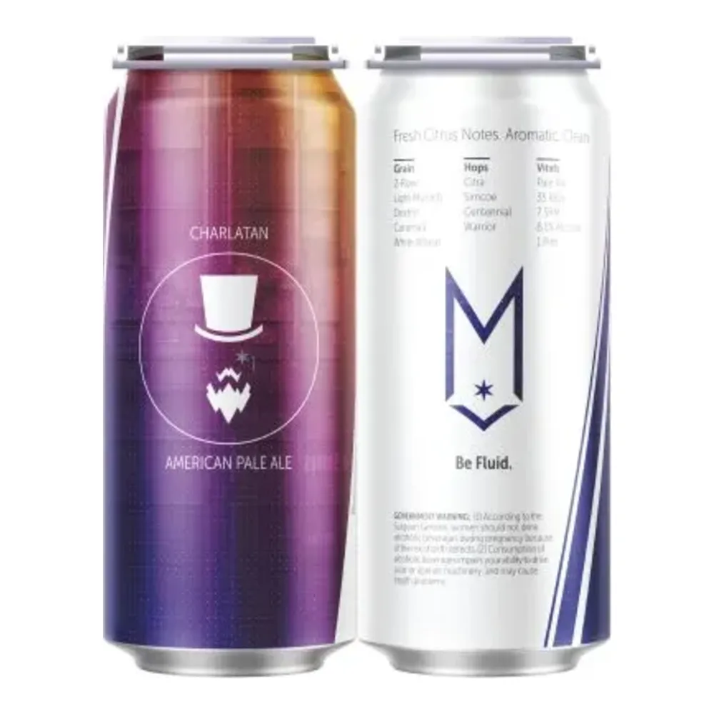 850934008005 CHARLATAN AMER PALE BEER 16Z/4PK - Image 1