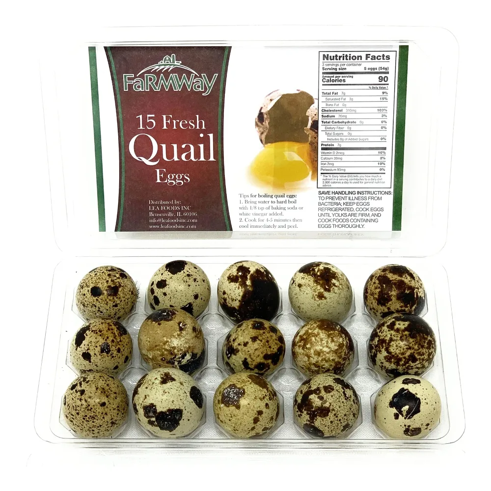 851616006142 FARMWAY CODORNIS QUAIL EGGS 15CT - Image 1