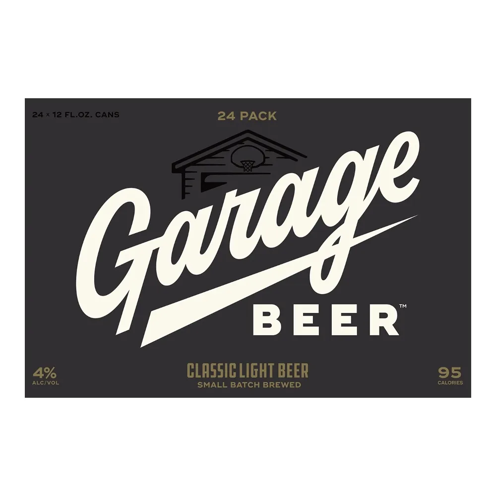 851834008348 GARAGE CLASSIC LIGHT BEER 12Z/24PK - Image 1