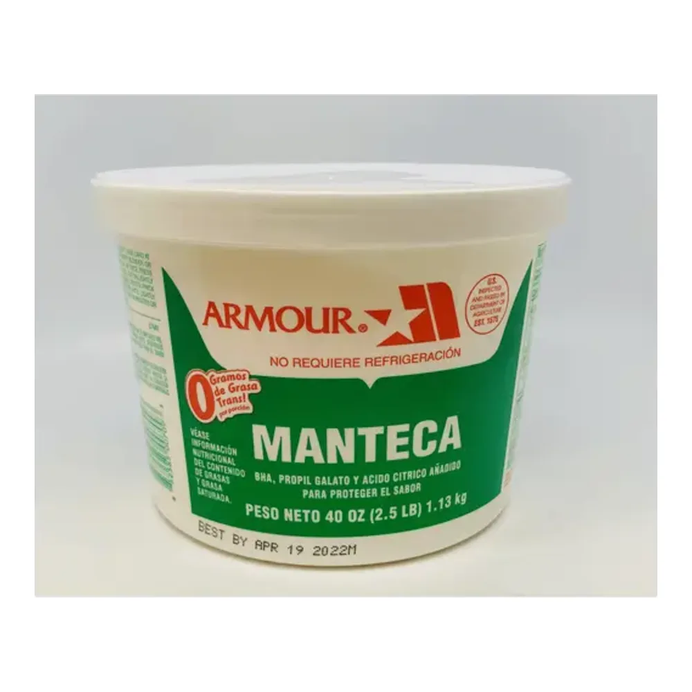 852585007093 ARMOUR MANTECA LARD TUB 2.5LB - Image 1
