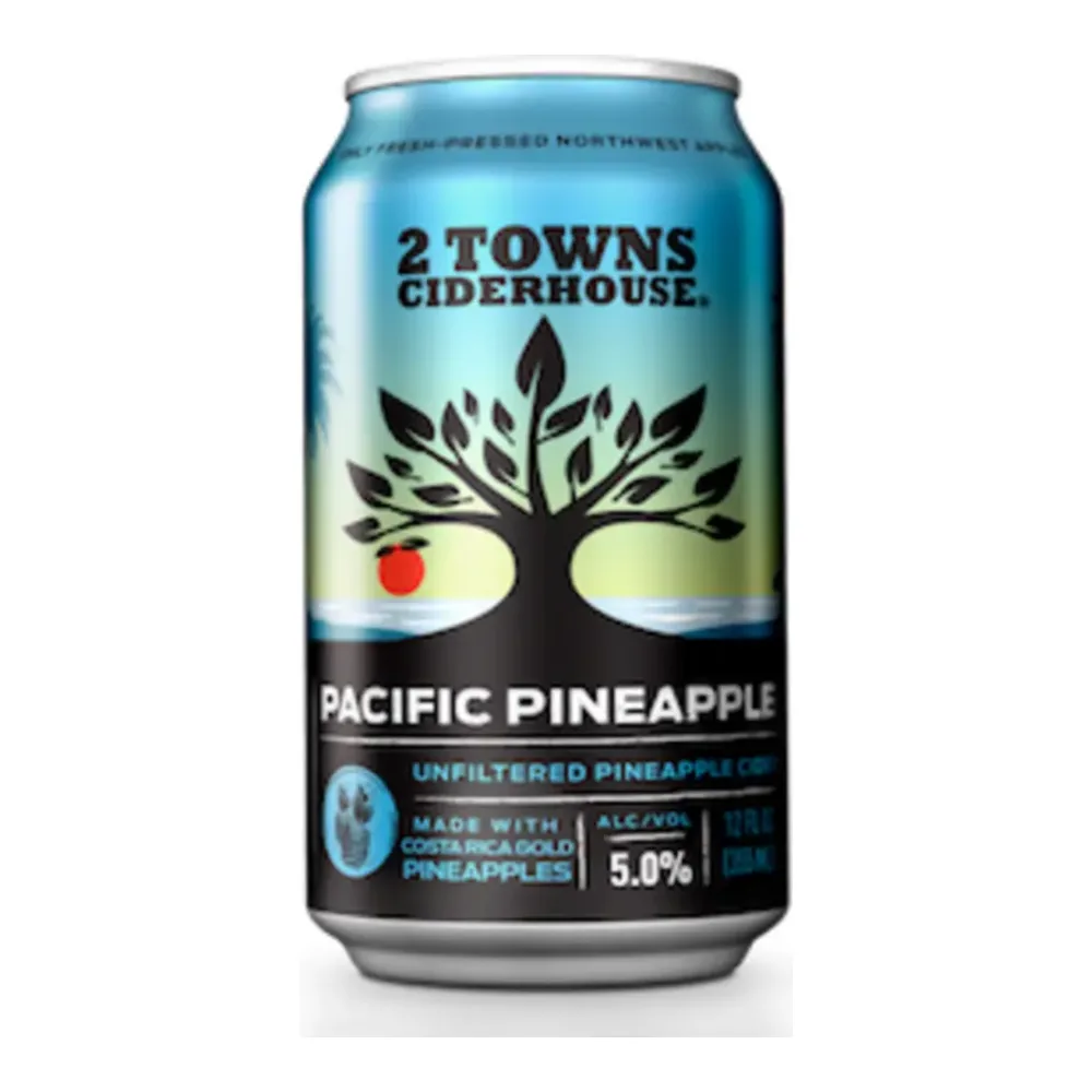 852892003559 2 TOWNS PACIFIC PINEAPPLE 12Z/6PK - Image 1