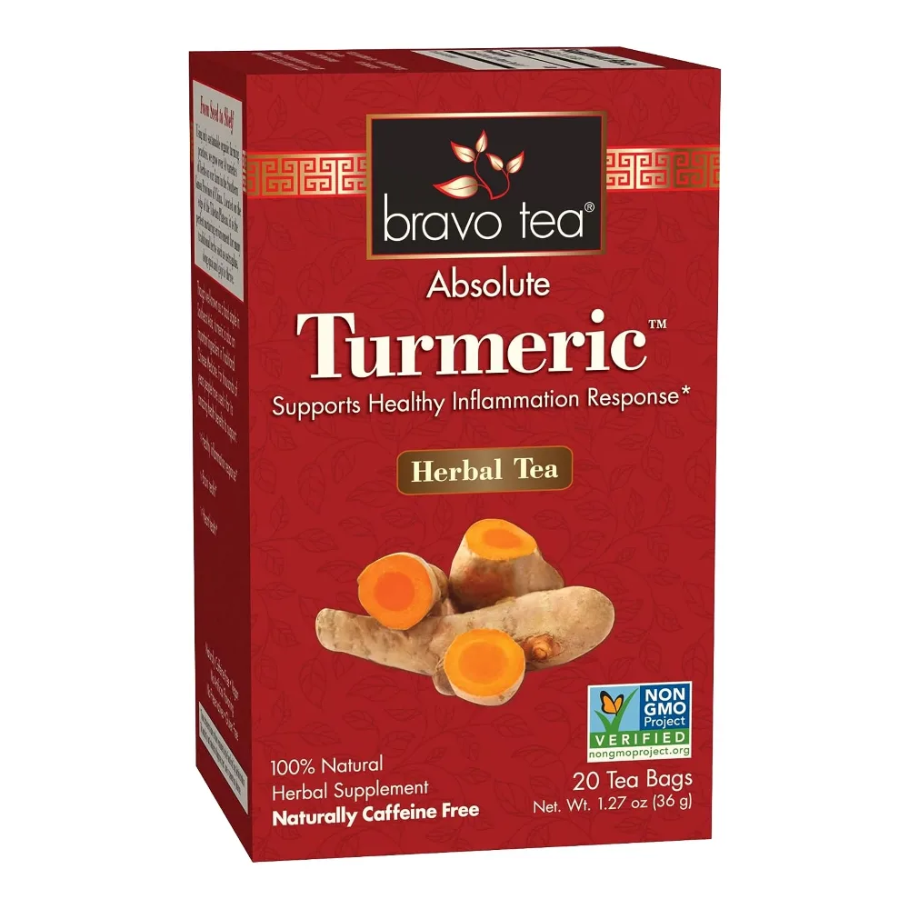 855533005356 BRAVO TEA TURMERIC/CURCUMA 20CT - Image 1