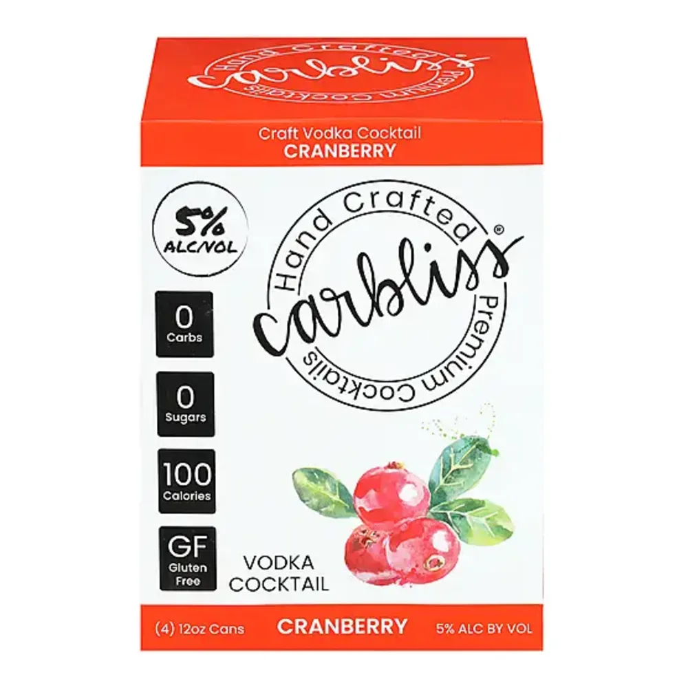 860001338560 CARBLISS VODKA CRANBERRY 4PK - Image 1