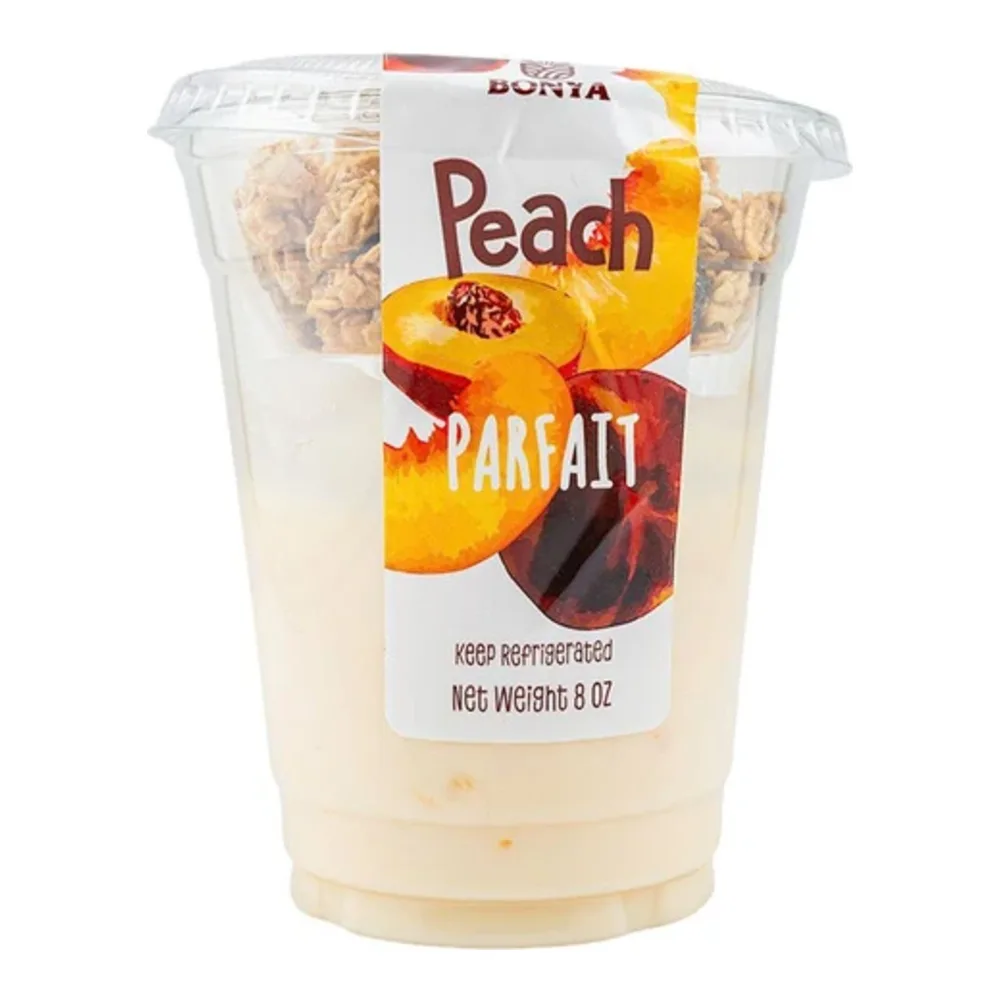 860010749043 BONYA YOGURT PARFAIT PEACH 8Z - Image 1