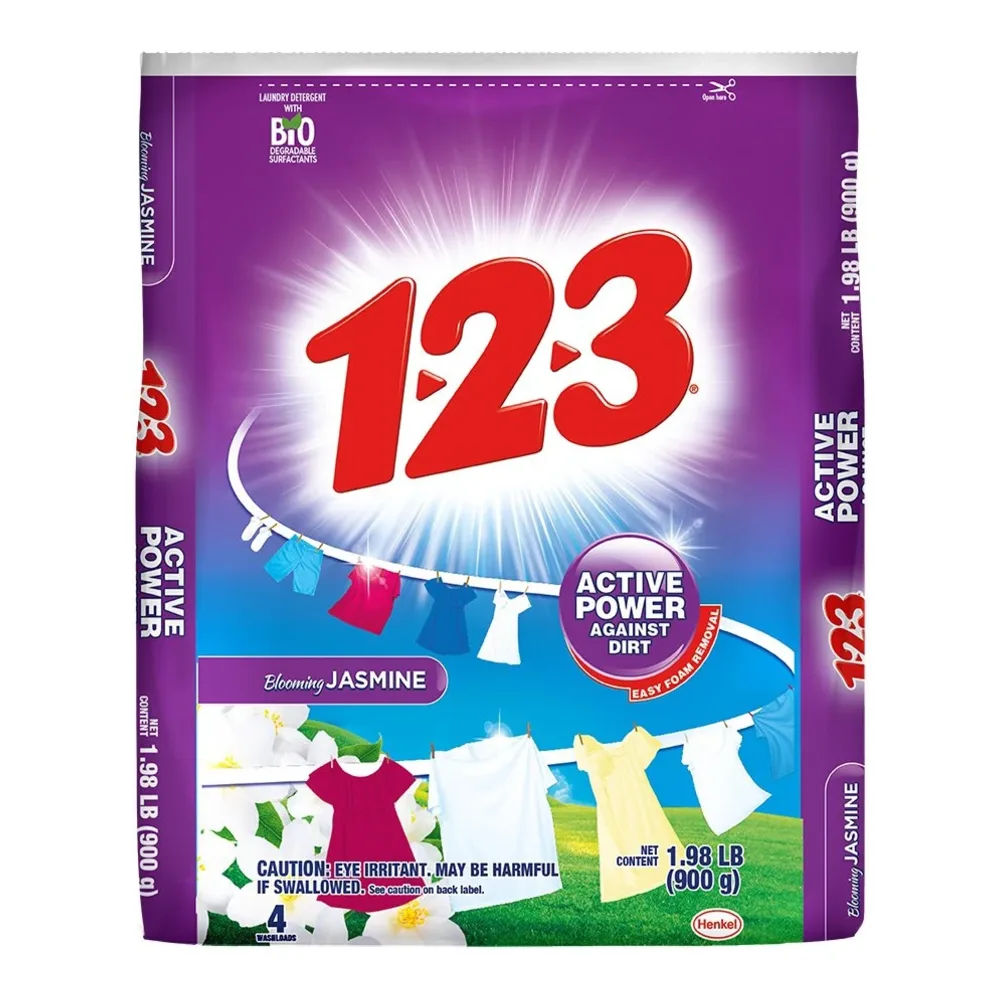 871217000011 1-2-3 DETERGENT POW JASMIN 900GR - Image 1