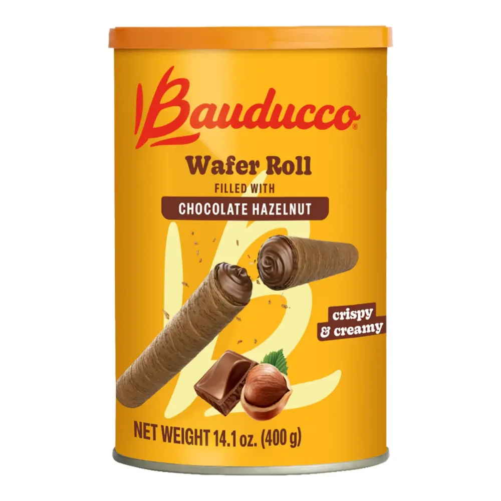 875754000718 BAUDUCCO WAFER ROLL CHC HZL 14Z - Image 1