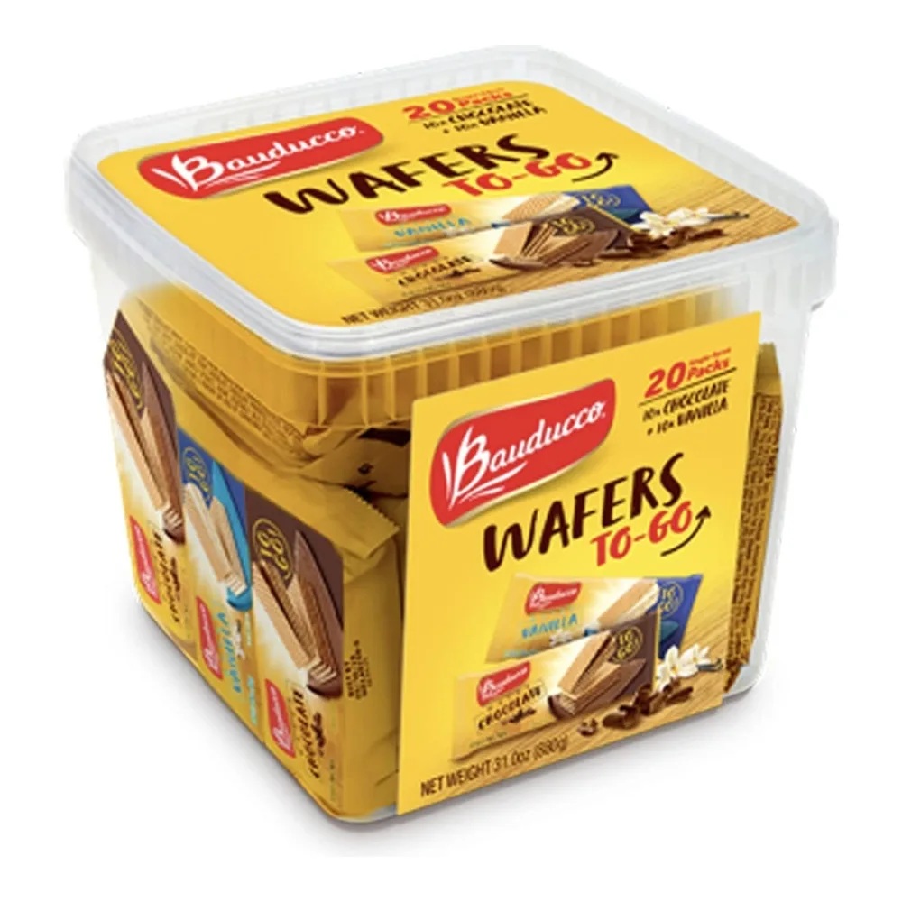 875754008653 BAUDUCCO WAFERS MIXED TUB 20PK - Image 1