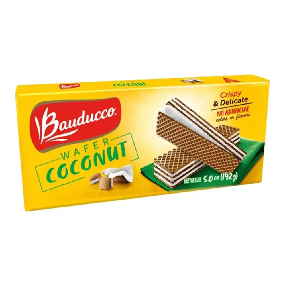 875754009094 BAUDUCCO WAFERS COCONUT 5Z - Image 1