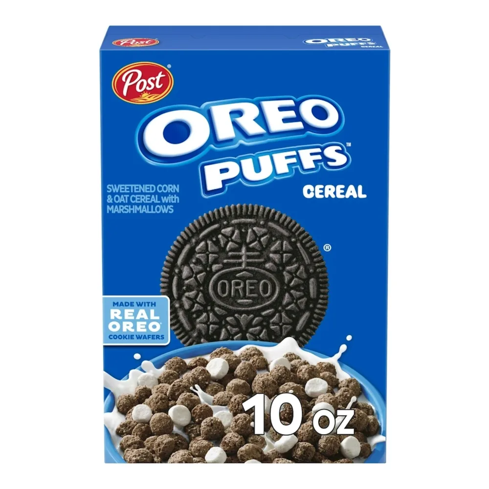 884912449634 POST OREO PUFFS CEREAL 10Z - Image 1