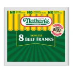 NATHAN BEEF HOT DOGS 12Z 8PK