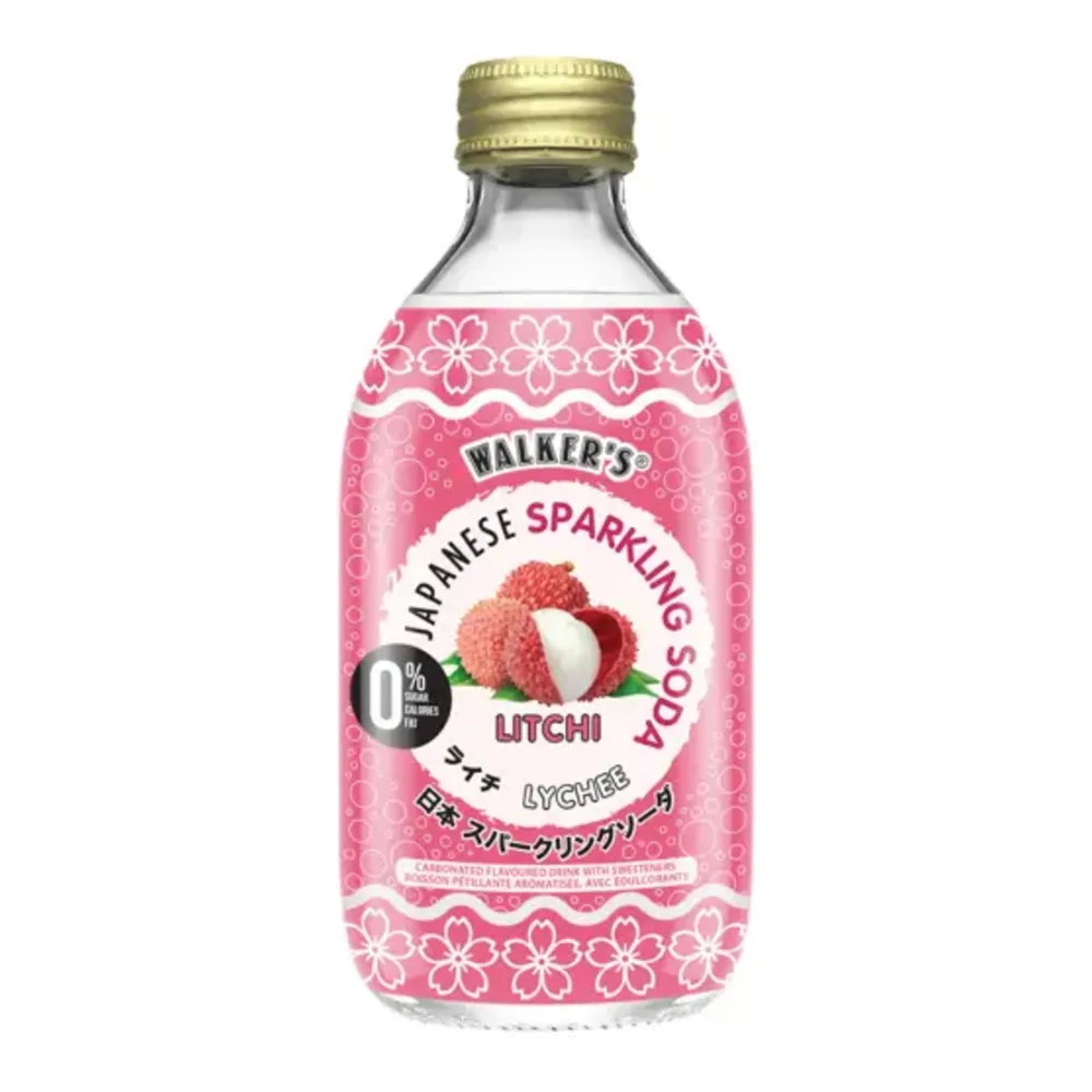 9551016900538 WALKERS SPARKLING LYCHEE 9.8Z - Image 1